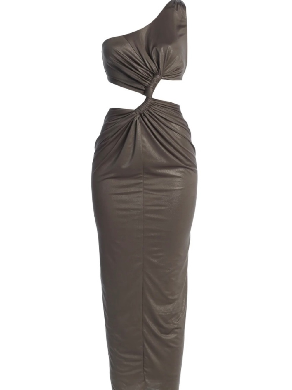Jluxe Label - Olive Joce One Shoulder Maxi Dress